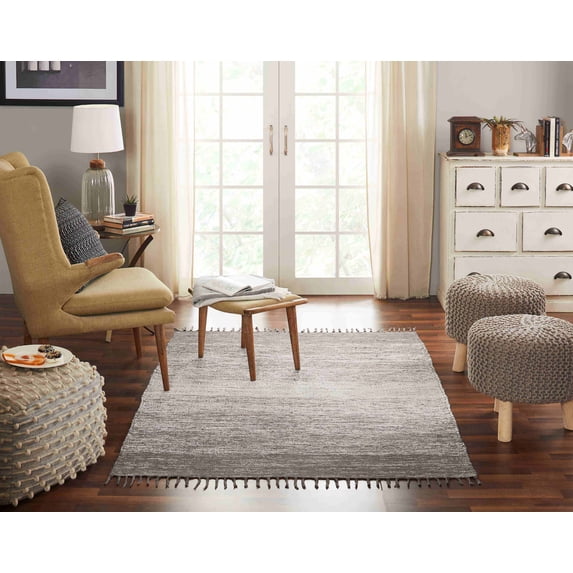 Chesapeake Cotton Ombre Grey Area Rug (5'x7')