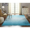 thumbnail image 1 of Chesapeake Cotton Ombre Teal Area Rug (7'3" x 9'3"), 1 of 6
