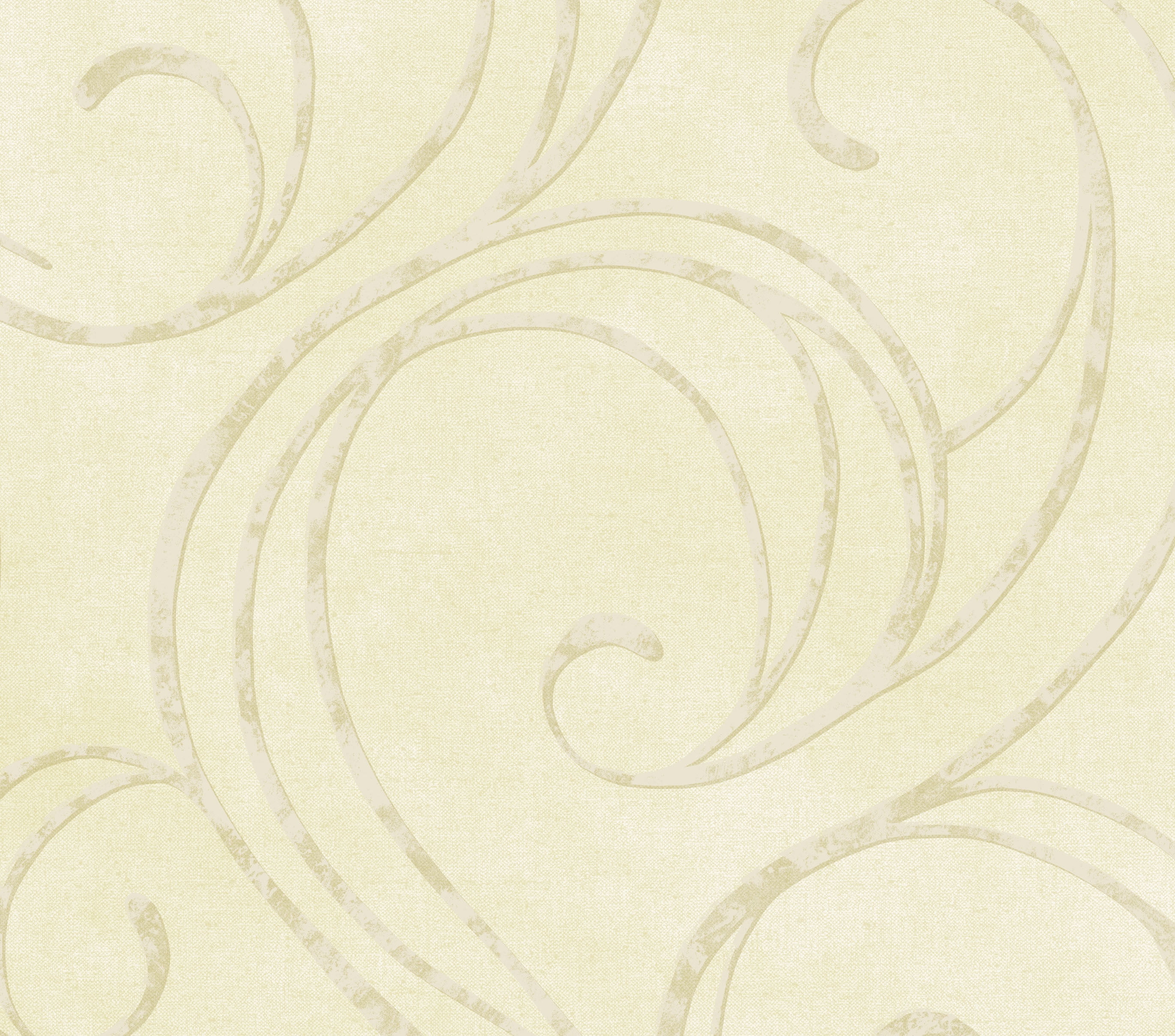 Chesapeake Cream Velvet Swirls Prepasted Easy Walls Wallpaper, 20.5in