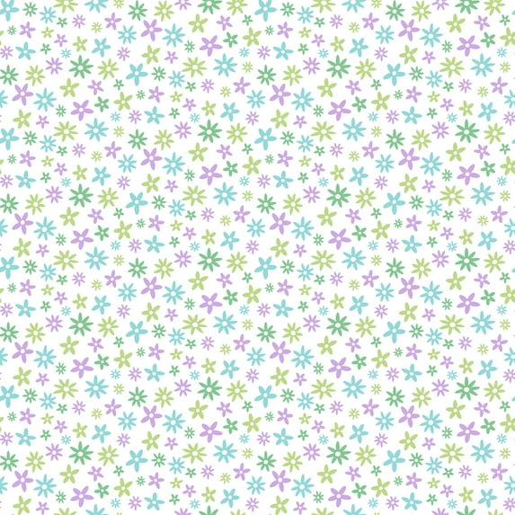 Chesapeake Delilah Purple Mod Flower Toss Wallpaper, 20.5-in by 33-ft, 56.38 sq. ft
