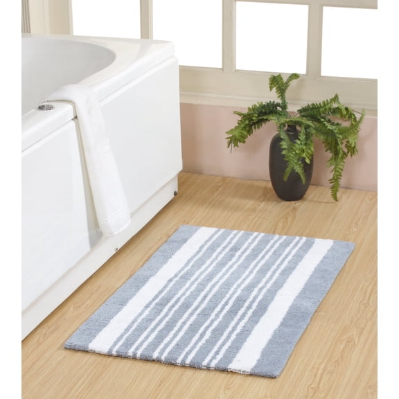 Chesapeake Delran Cotton Tufted Reversible Bath Rug - 24"X40" - Blue Water