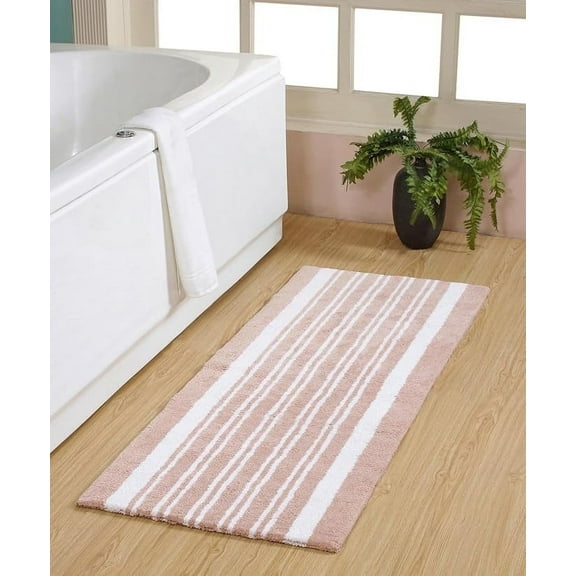 Chesapeake Delran Cotton Tufted Reversible Bath Runner - 22"X60" - Rose