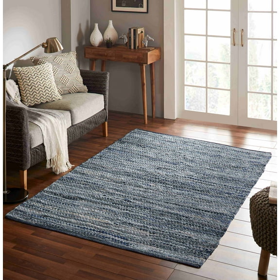 Chesapeake Denim Chindi Area Rug (5'x7')