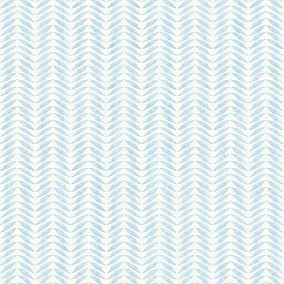 Chesapeake Espalier Sky Blue Chevron Stripe Wallpaper