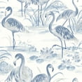 thumbnail image 1 of Chesapeake Everglades Blue Flamingos Wallpaper, 1 of 3