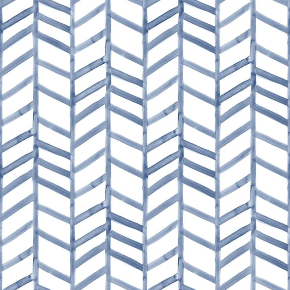 Chesapeake Fletching Navy Geometric Wallpaper