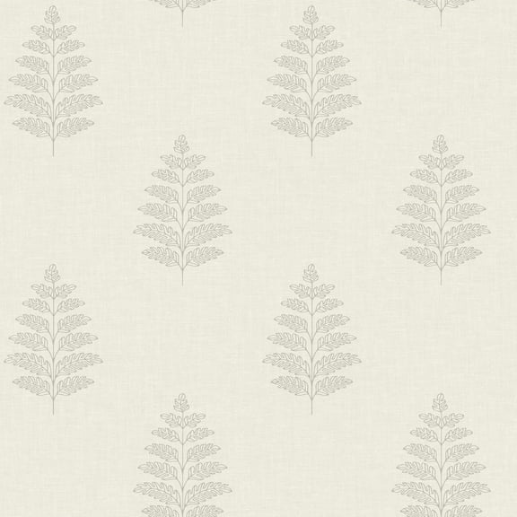 Chesapeake Frond Cream Leaf Wallpaper