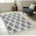 thumbnail image 1 of Chesapeake Fuga Chindi Sinuous Pattern-Grey Area Rug with Fringes (5'x7'), 1 of 2