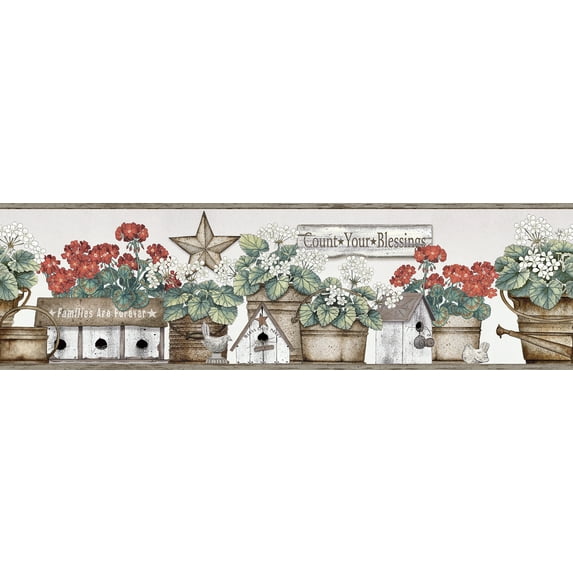 Chesapeake Geranium Multicolor Flower Pot Border