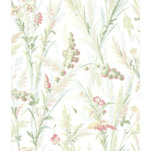 Chesapeake Hillaire Green Meadow Wallpaper, 20.5-in by 33-ft, 56.38 sq. ft