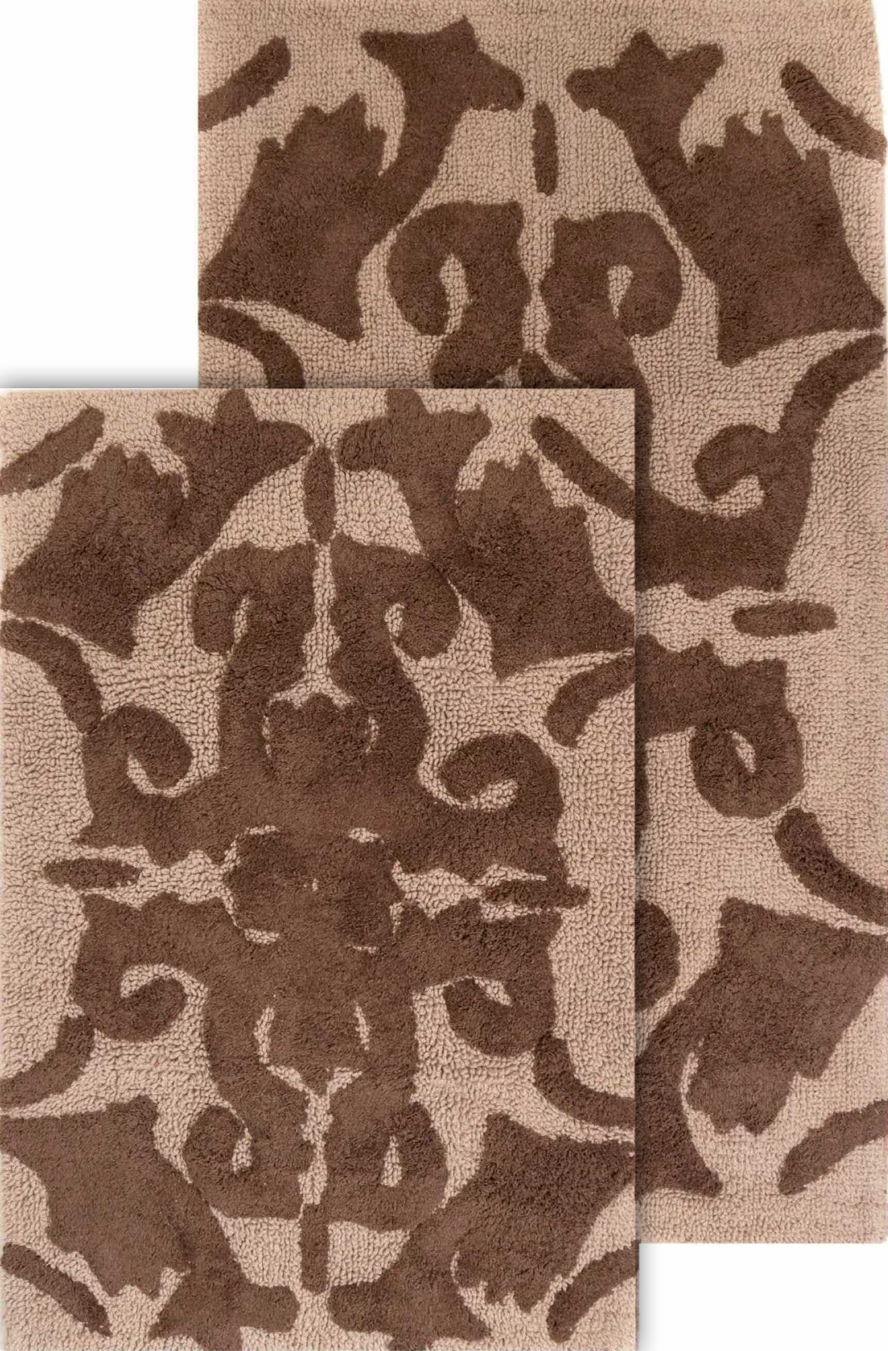 Chesapeake Iron Gate 2pc Linen & Chocolate Scroll Bath Rug Set (20"x32" & 23"x39") - image 1 of 6