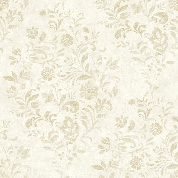 Chesapeake Isidore Wheat Scroll Wallpaper