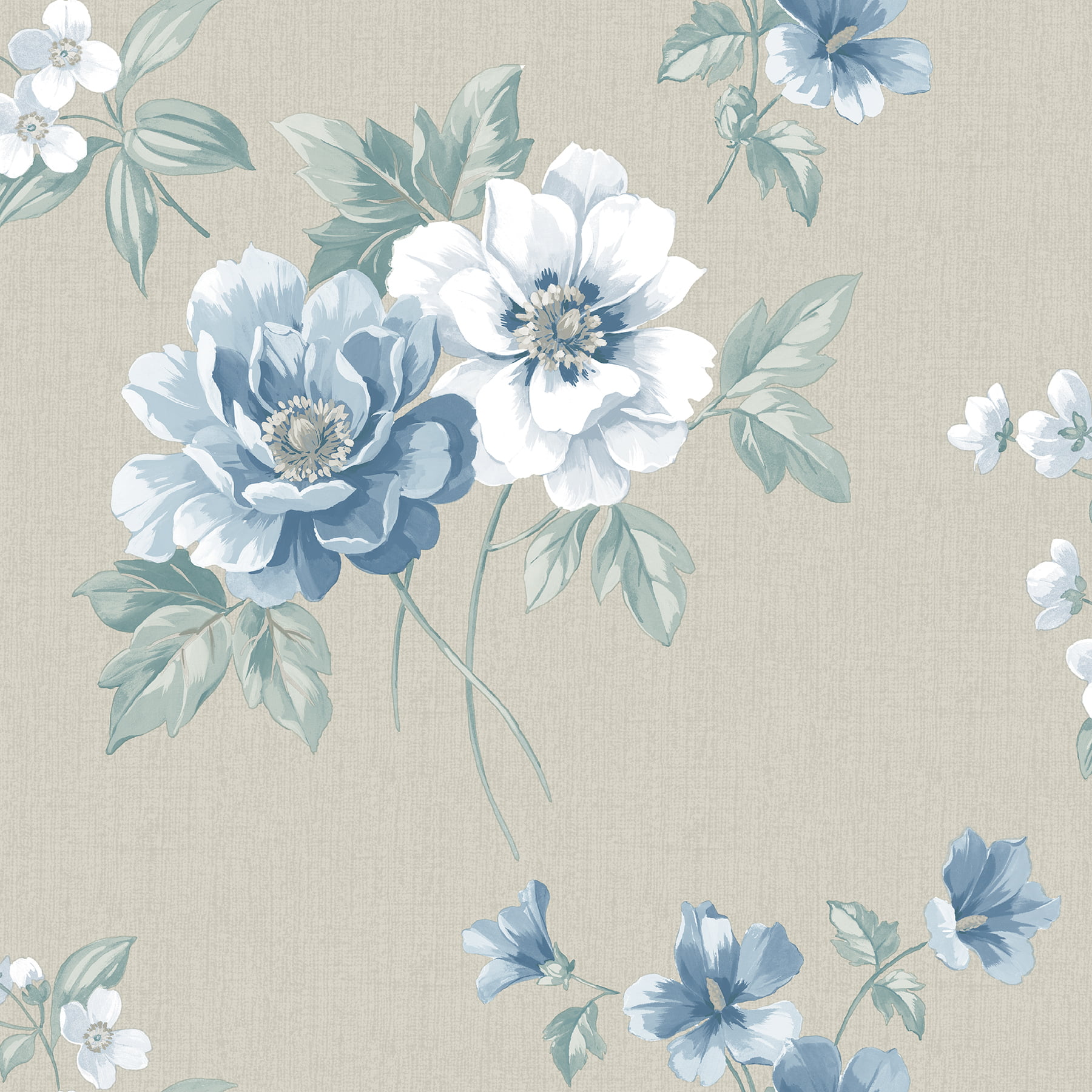 AST4170  Chandelier Gates Sky Blue Floral Drape Wallpaper  by AStreet  Prints