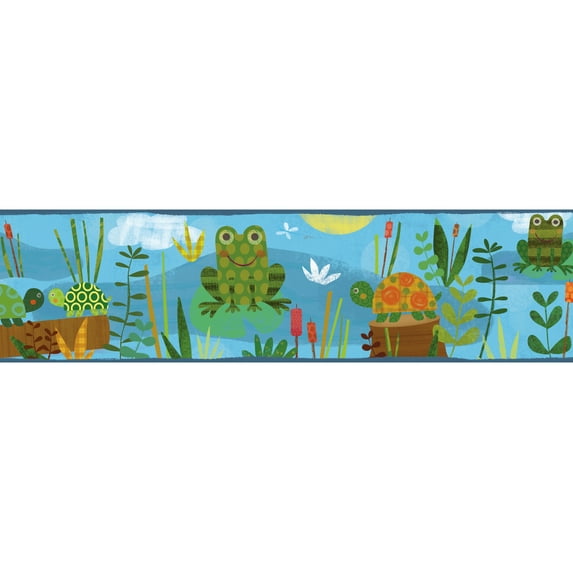 Chesapeake Kermis Blue Frog Marsh Toss Border