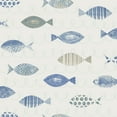 thumbnail image 1 of Chesapeake Key West Blue Fish Prepasted Non Woven Blend Wallpaper, 20.5-in by 33-ft, 56.4 sq. ft., 1 of 3