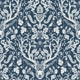 thumbnail image 1 of Chesapeake Kiwassa Navy Antler Damask Wallpaper, 1 of 6