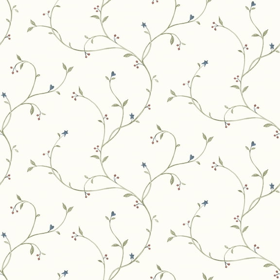 Chesapeake Kurt Green Tin Star Trail Prepasted Non Woven Blend Wallpaper, 20.5-in by 33-ft, 56.4 sq. ft.