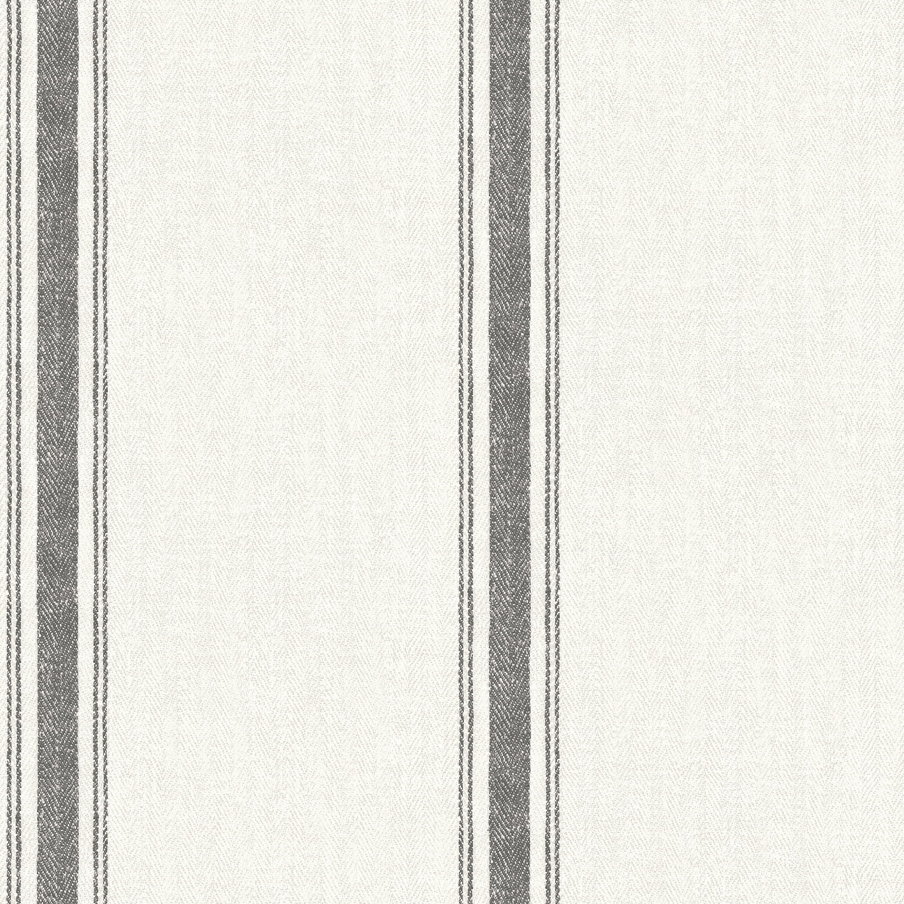 Chesapeake Linette Black Fabric Stripe Wallpaper