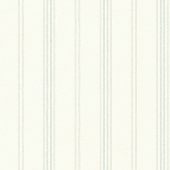Chesapeake Lovage Aqua Linen Stripe Wallpaper