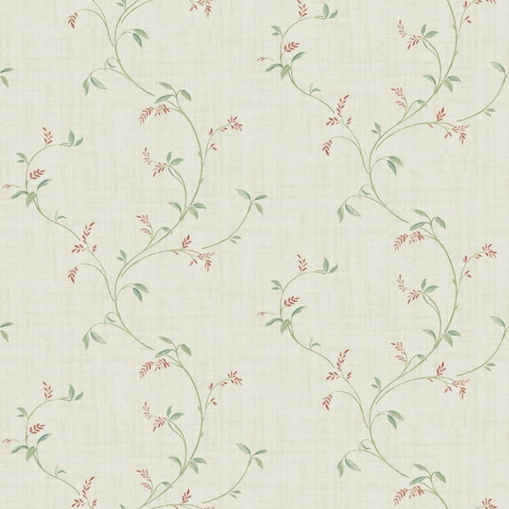 Chesapeake Madeley Coral Floral Trail Wallpaper, 20.5-in by 33-ft, 56.38 sq. ft
