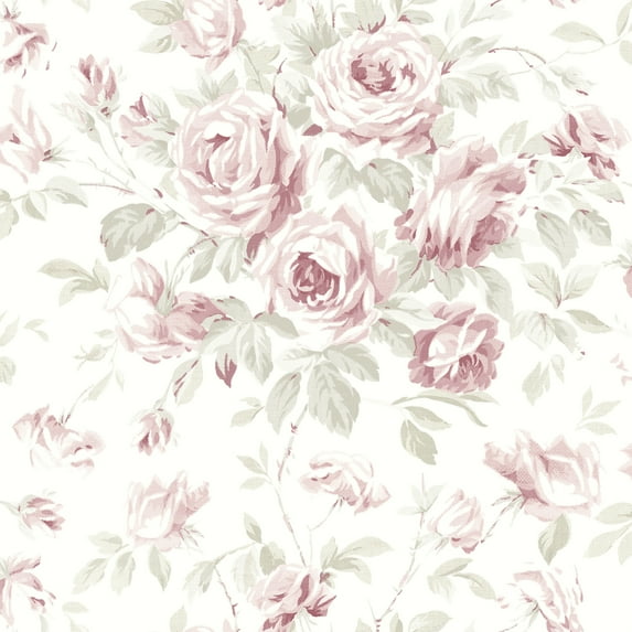 Chesapeake Manon Pink Rose Stitch Wallpaper
