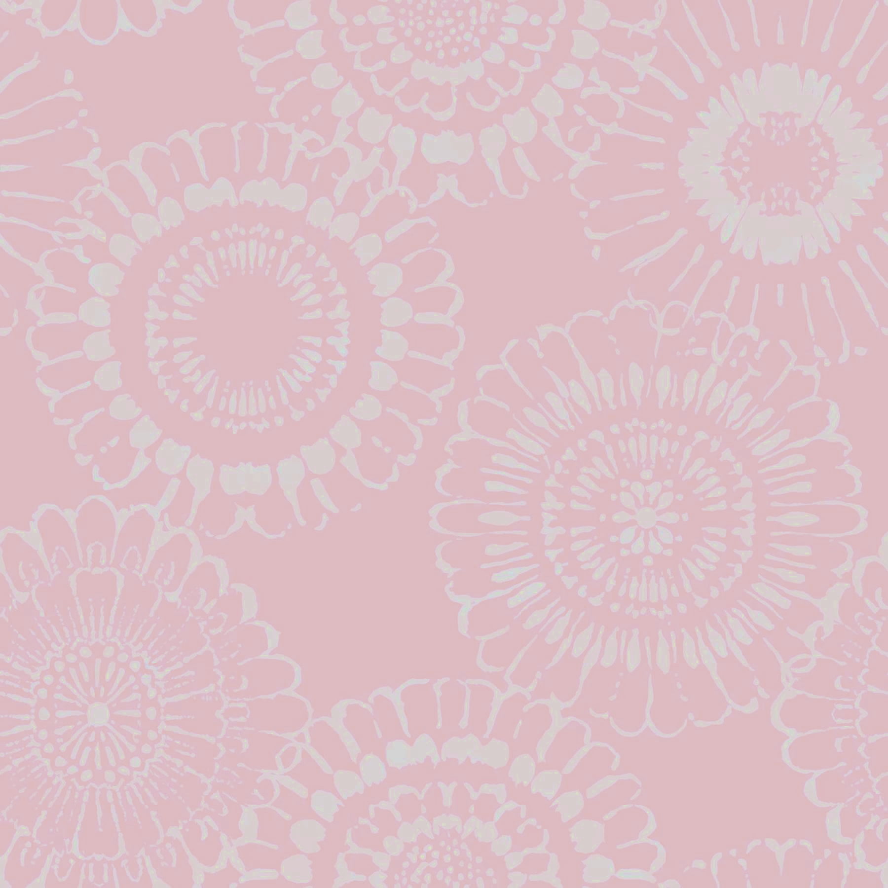 Pink and White Floral Pattern Removable Wallpaper Roll