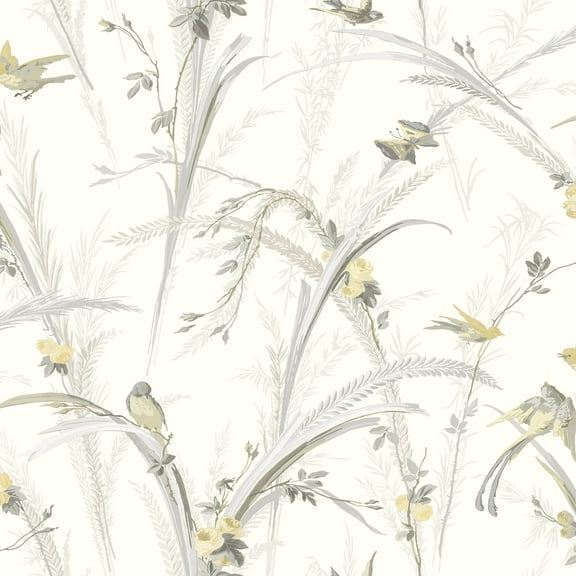 Chesapeake Meadowlark Yellow Botanical Wallpaper
