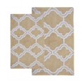 thumbnail image 1 of Chesapeake Merchandising 36966 Double Quatrefoil 2 Piece Bath Rug Set - Straw, 1 of 1