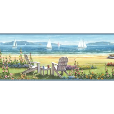 Chesapeake Merchandising Blue, Non Woven Blend Wallpaper 8 inch x 15-ft