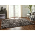 thumbnail image 1 of Chesapeake Microfiber Polyester Lurex Shag Brushed Grey Elstra Area Rug (5'x7'), 1 of 6