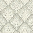 thumbnail image 1 of Chesapeake Mimir Grey Quilted Damask Wallpaper, 20.5-in by 33-ft, 1 of 5