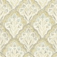 thumbnail image 1 of Chesapeake Mimir Mustard Quilted Damask Wallpaper, 20.5-in by 33-ft, 1 of 5