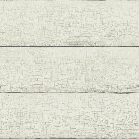 Chesapeake Morgan White Distressed Wood Wallpaper