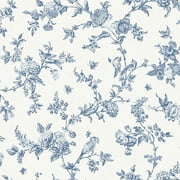 Chesapeake Nightingale Navy Floral Trail Wallpaper