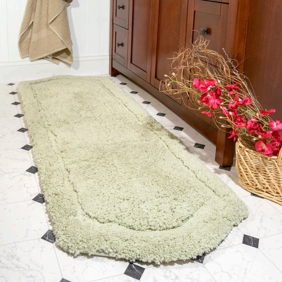 Chesapeake Paradise 3pc Memory Foam Sage Bath Rug Set (22"x60" & 21"x34" & 17"x24")