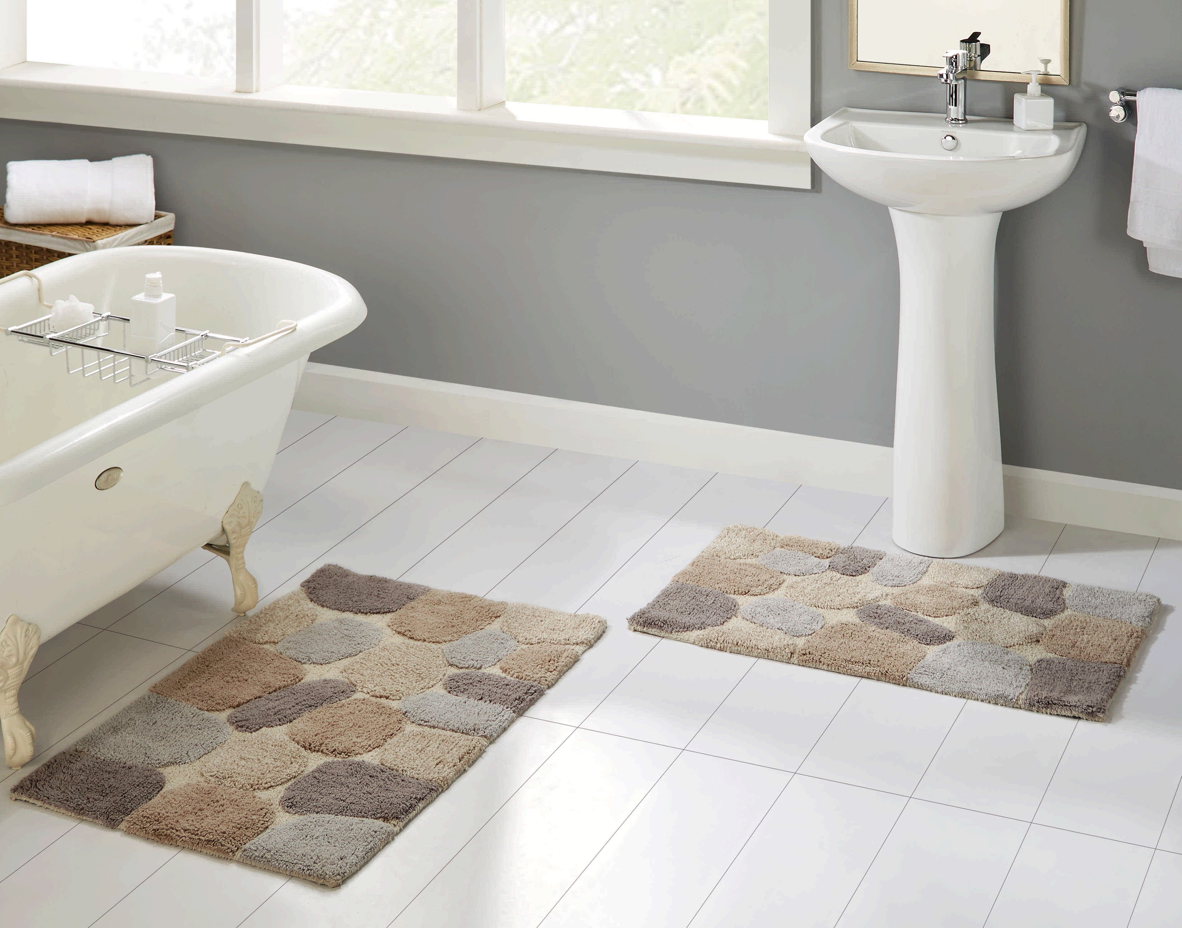 Chesapeake Pebbles 2 pc Amethyst Bath Rug Set (21"x34" & 24"x40 ...