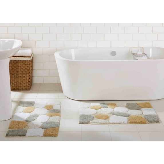 Chesapeake Pebbles 2 pc Spa Bath Rug Set (20"x32" & 20"x32")