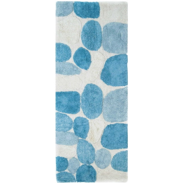 Chesapeake Pebbles Aquamarine Bath Rug Runner (24"x60")