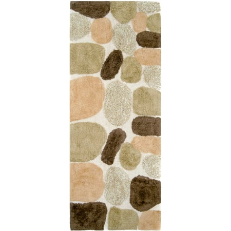 Chesapeake Pebbles Khaki Bath Rug Runner (24" x 60")