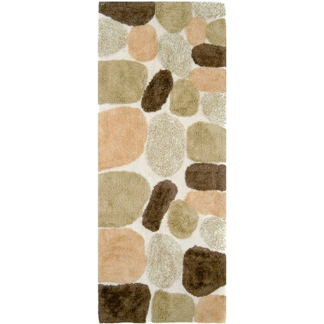 Chesapeake Pebbles Khaki Bath Rug Runner (24" x 60")