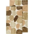 thumbnail image 1 of Chesapeake Pebbles Khaki Cotton Bath Rug Set, 21" x 34" + 24" x 40", Non-Slip (2 Count), 1 of 6
