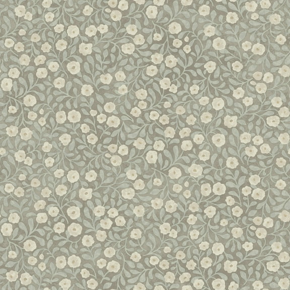 Chesapeake Poppy Trail Aqua Floral Wallpaper