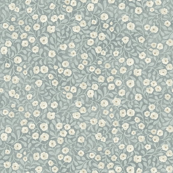 Chesapeake Poppy Trail Light Blue Floral Wallpaper