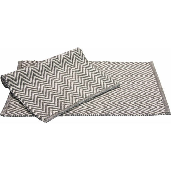 Chesapeake Portland Chevron 2pc Grey Accent Rug Set (21"x34")