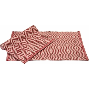 Chesapeake Portland Diamond 2pc Red Accent Rug Set (21"x34")