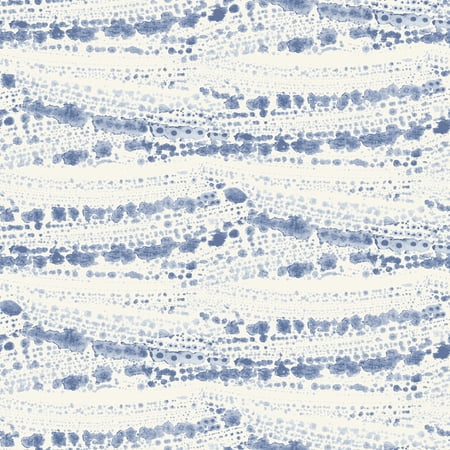Chesapeake Rannell Navy Abstract Scallop Wallpaper