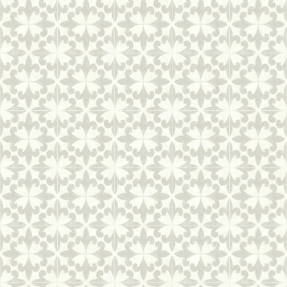 Chesapeake Remy Light Grey Fleur Tile Wallpaper