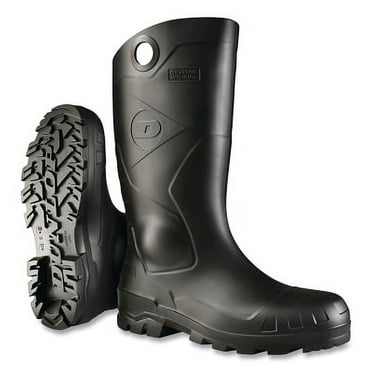 Chesapeake Rubber Boots, Plain Toe, Unisex 7, 16 in Boot, PVC, Black | Bundle of 2 Pairs