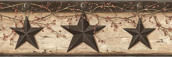 Chesapeake Rustic Barn Star Ennis Sand Wallpaper 7.5 sq ft