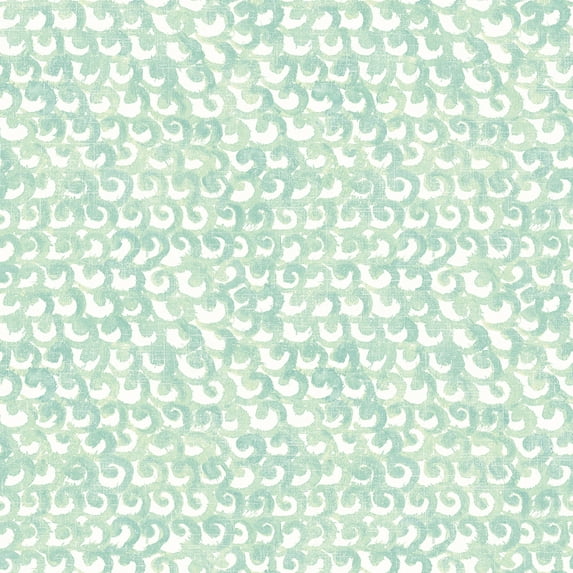 Chesapeake Saltwater Teal Wave Prepasted Non Woven Blend Wallpaper, 20.5-in by 33-ft, 56.4 sq. ft.